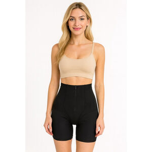 Women's Unbranded Black Shapewear Shorts with Beige Top Size L